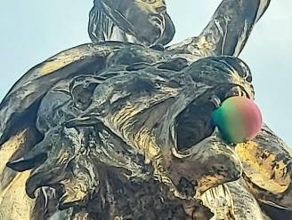 Wie stopte gekleurde bal in muil van Vlaamse Leeuw op Groeningemonument?