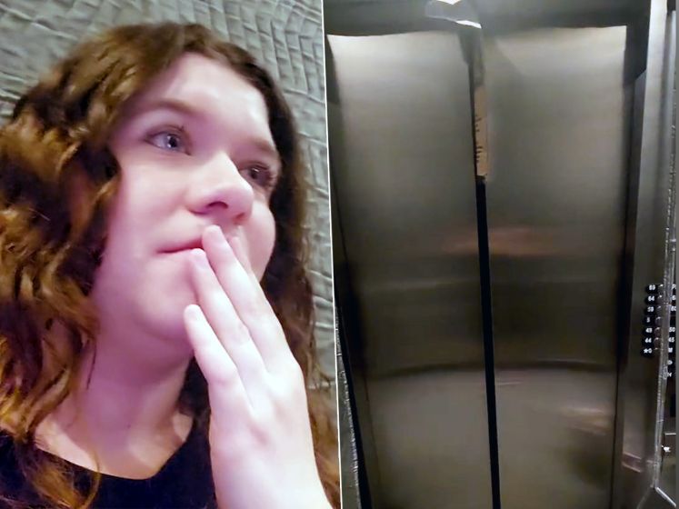 Britt gaat viraal met bizar incident waarbij ze vastzit in lift door schuld meisje (12)