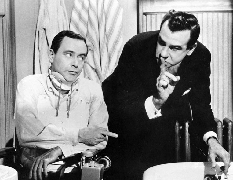 Jack Lemmon (links) en Walter Matthau in The Fortune Cookie. Beeld 