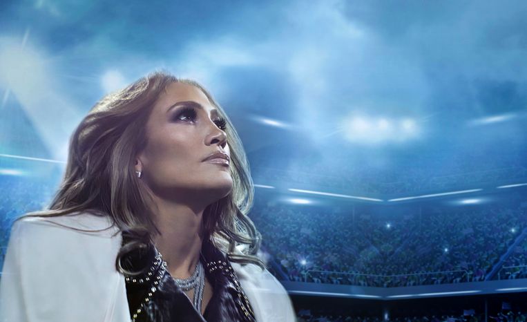J.Lo trad op tijdens de 'Halftime Show' van de Super Bowl in 2020. Beeld AP