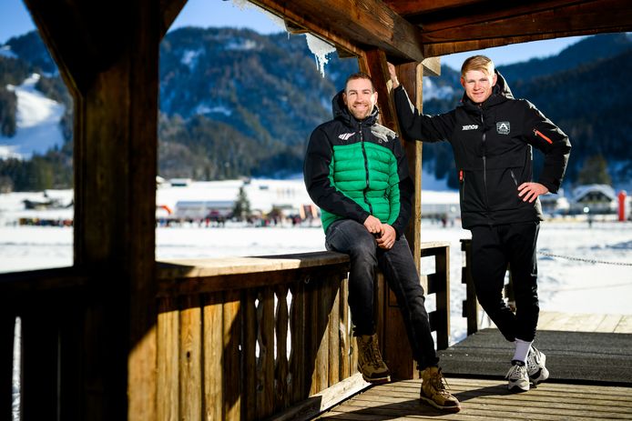 Crispijn Ariëns (links) en Jordy Harink (rechts), topfavorieten tijdens de Alternatieve Elfstedentocht.
