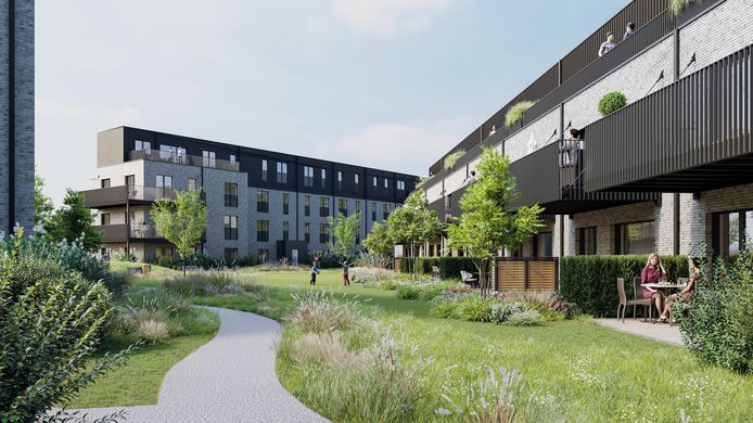 Zo gaan de appartementen in de Lierse Bollaarstraat er uit zien.