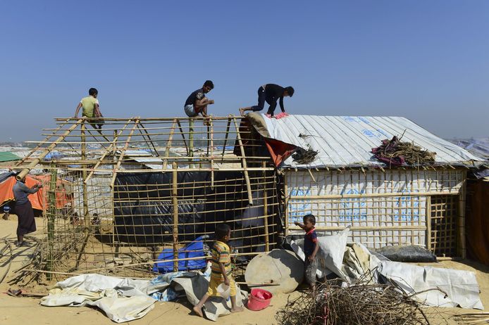 Rohingya-vluchtelingen in een kamp in Bangladesh eerder deze week.