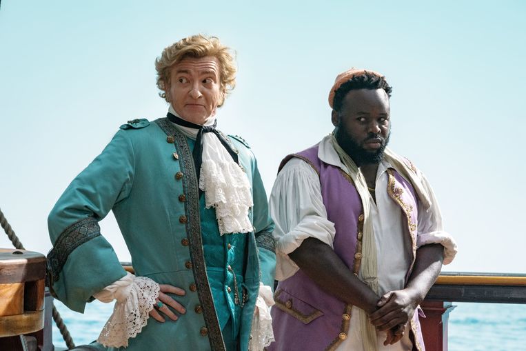 Rhys Darby en Samson Kayo in 'Our Flag Means Death' Beeld BBC/Warner Bros.EntertainmentInc/Jake Giles Netter