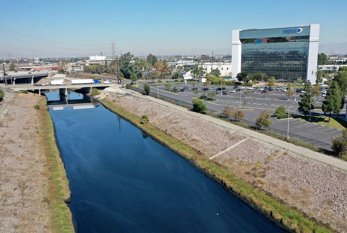 Het Dominguez kanaal in Californië