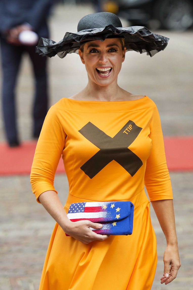 Marianne Thieme arriveert bij de Ridderzaal op Prinsjesdag in 2015. Beeld ANP