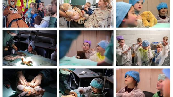 150 teddybeer doktertjes bezoeken universiteit Kulak, om schrik voor medische procedures weg te nemen