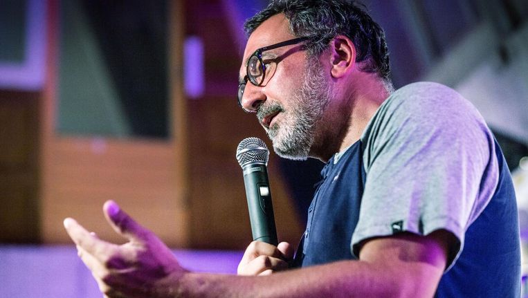 Diederik Stapel spreekt over zijn ervaringen bij de fucked up-meeting in Utrecht Beeld Jean-Pierre Jans