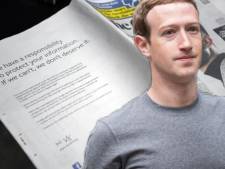 Zuckerberg zegt sorry in paginagrote advertentie