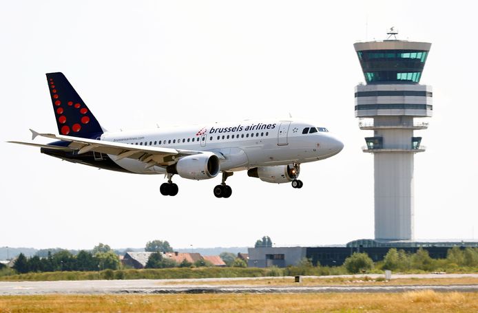 Un avion Brussels Airlines à l'aéroport de Zaventem.