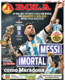 De cover van A Bola (Portugal).