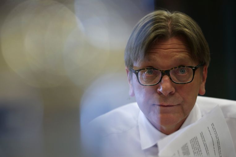 Europarlementariër Guy Verhofstadt (Open Vld).  Beeld AP
