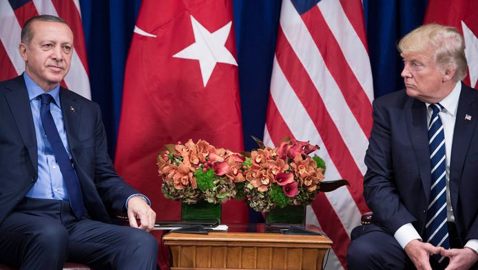 De Turkse president Erdogan ontmoette de Amerikaanse president Donald Trump in september in New York. Toen leek alles nog koek en ei.