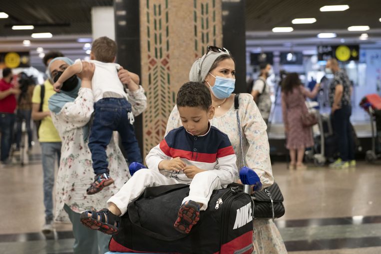 De luchthaven van Casablanca, kort na de heropening voor internationale vluchten in juni. Beeld Getty Images
