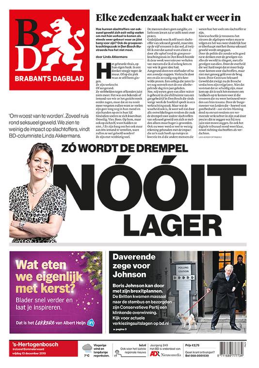 De colum van Linda over seksueel misbruik krijgt met behulp van deze vormgeving de aandacht die het verdient.