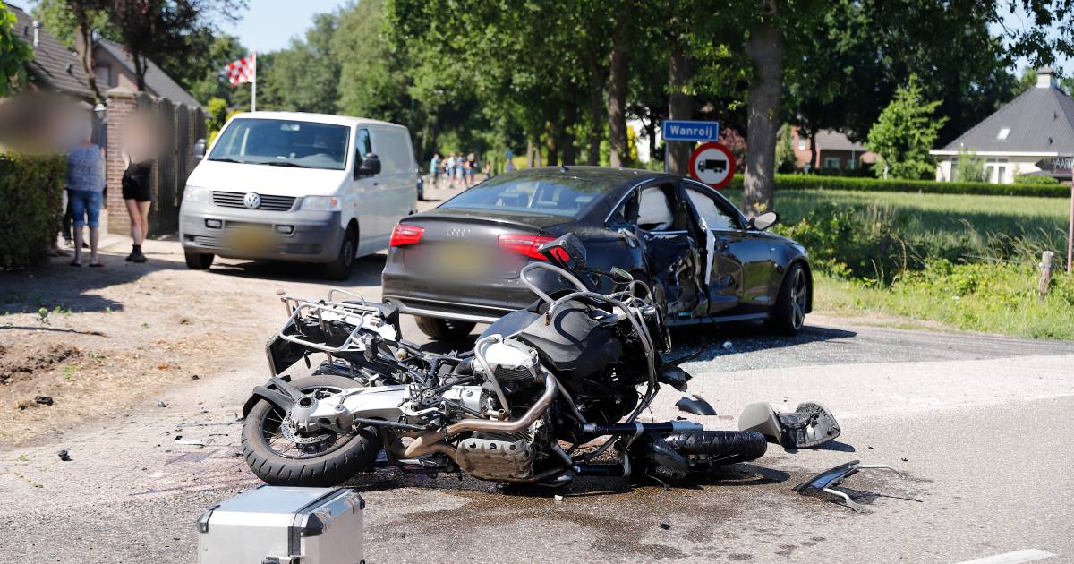 Motorrijder gewond bij ongeval Wanroij.