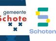Het oude logo van de gemeente Schoten. / Het nieuwe logo van de gemeente Schoten.