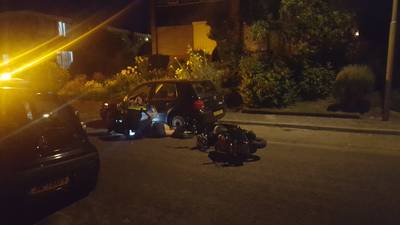 Scooterrijder gewond na schuiver bij achtervolging