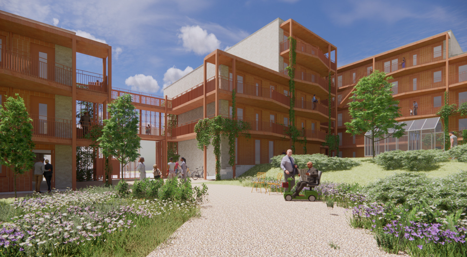 In deze nieuwe woningen in Leidsche Rijn kunnen senioren gebruik maken van aan huis Foto