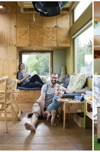 Anne en Thomas bouwden voor 55.000 euro hun ‘tiny house’: “We hebben alles, alleen in een kleiner formaat”