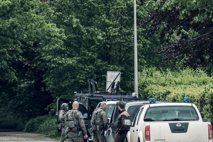 Zoekacties omtrent Jürgen Conings aan Nationaal park Hoge Kempen in Dilsen-Stokkem.