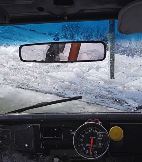 Un lac gelé s'effondre lors d'une course automobile au Canada