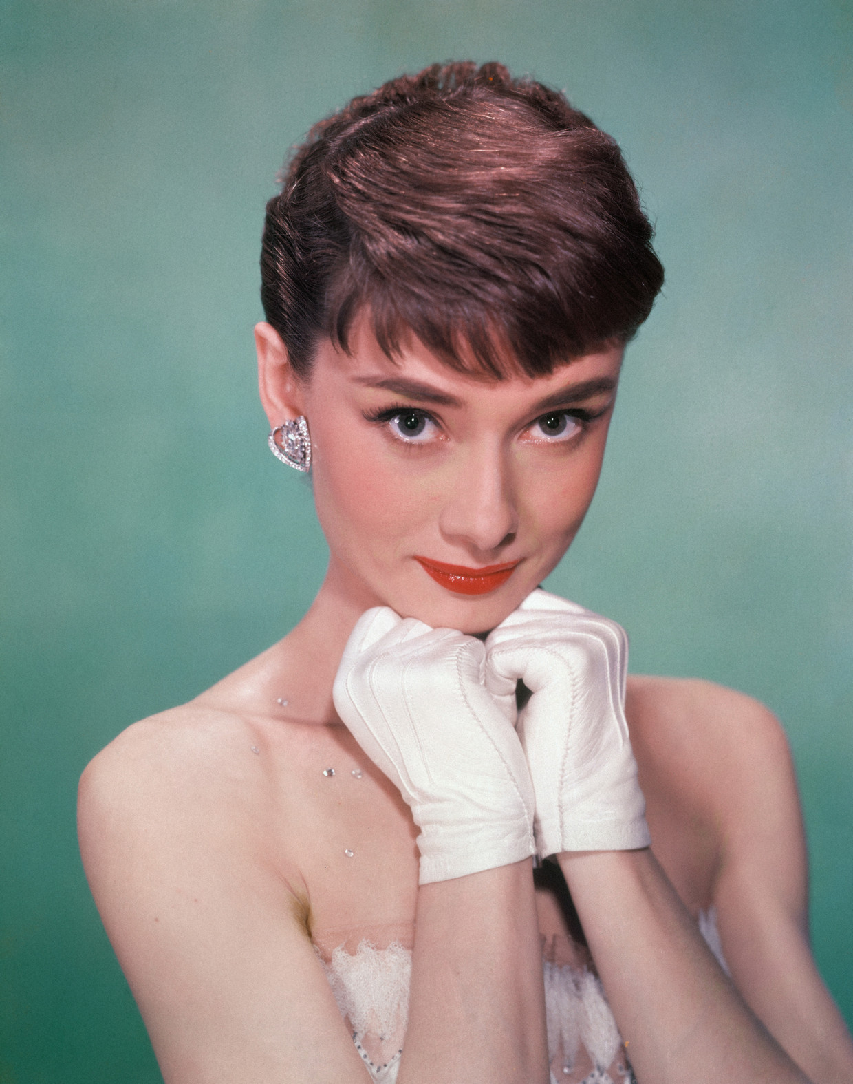 Audrey Hepburn (1929 - 1993) begin jaren vijftig.  Beeld Getty Images