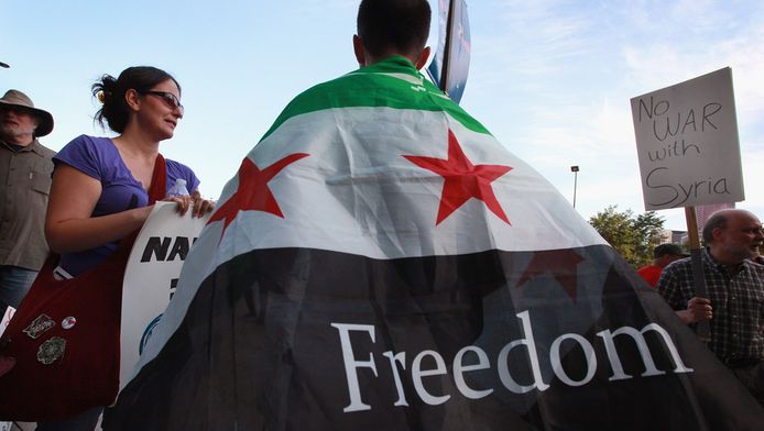 Manifestation devant le QG de campagne de Barack Obama (Chicago, 26 juin)