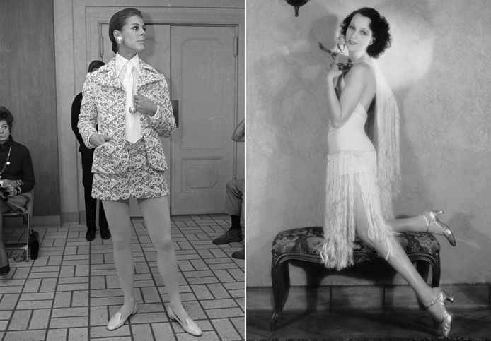 Links: 1969. Rechts: Flapper dress uit de jaren 20.