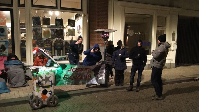 Joskes muziekkliko, voordat de politie hem in beslag nam.
