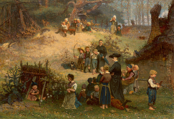 Het Kleine Sint-Jorisgilde te Dongen uit 1866 van August Allebé is aangekocht door Stedelijk Museum Breda.