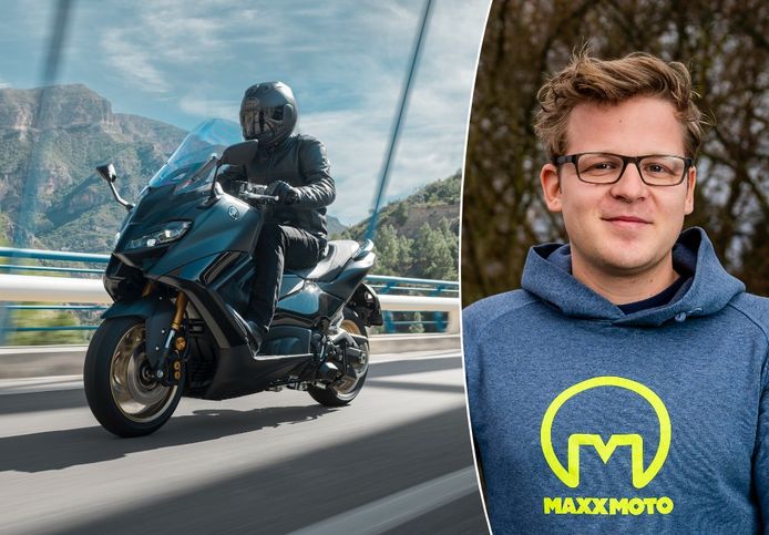 Motorexpert Arno Jaspers rijdt met de nieuwste Yamaha TMAX. “Ermee rijden is echt kinderspel. Een druk op de startknop, draaien aan het gas en je bent vertrokken.”