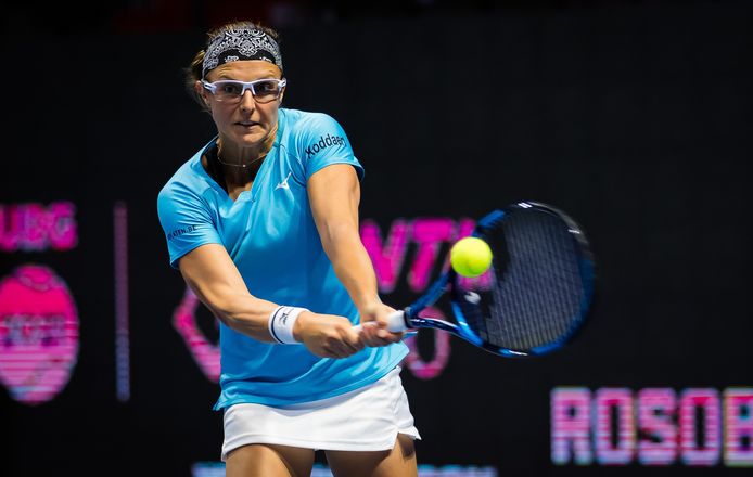 Kirsten Flipkens op het WTA-toernooi in Sint-Petersburg.