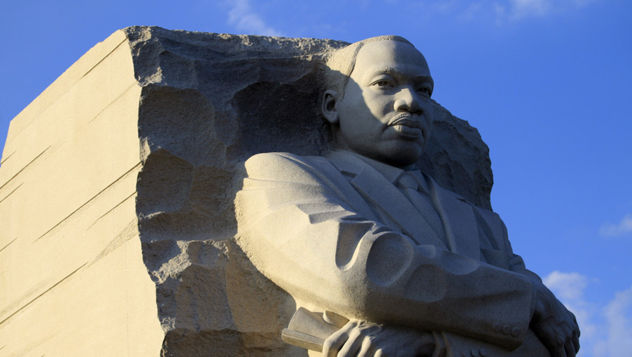 Monument voor Martin Luther King Jr. in Washington. Beeld ap