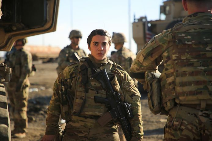 Amerikaanse soldaten in al-Hasakah.