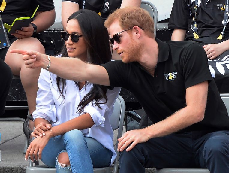 Meghan en Harry tijdens de Invictus Games in Toronto, 2017. Beeld AP