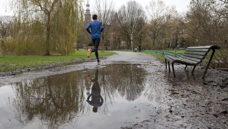 Het Oosterpark is na de renovatie van afgelopen zomer maar matig hersteld Beeld Roy del Vecchio