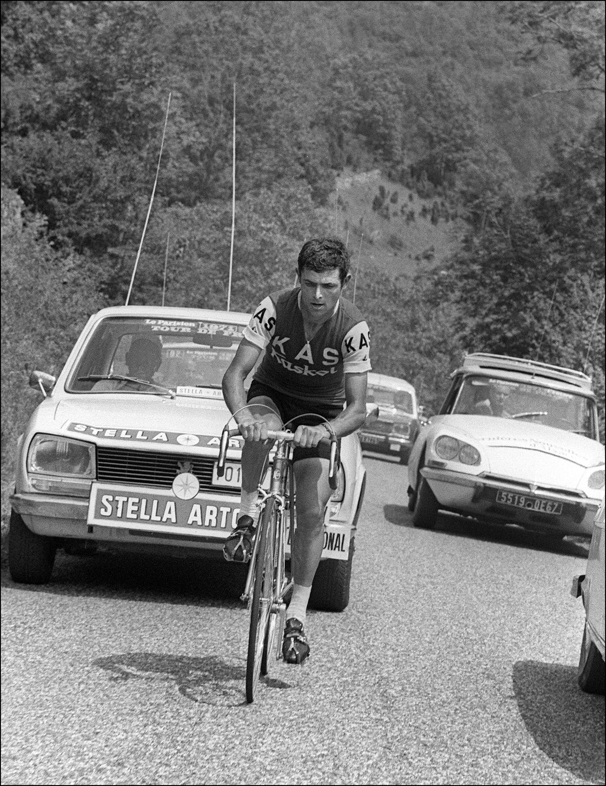José-Manuel Fuente, 13 juli 1971, tijdens de 14e etappe van de Tour de France. 