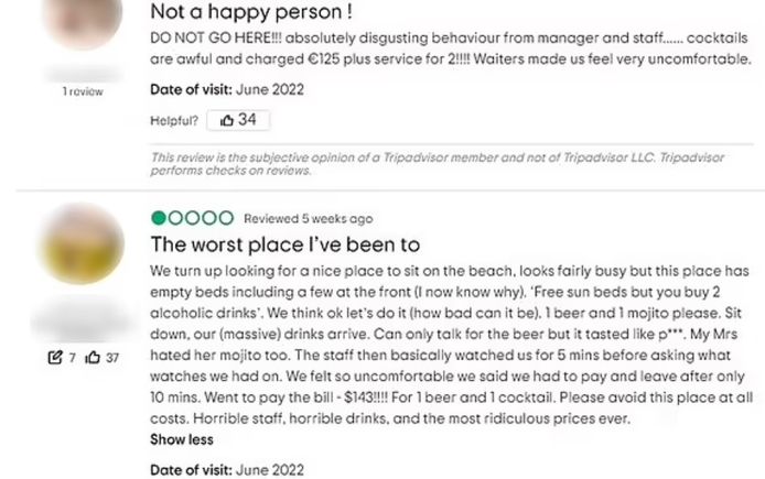 Op TripAdvisor wemelt het van de negatieve reacties.