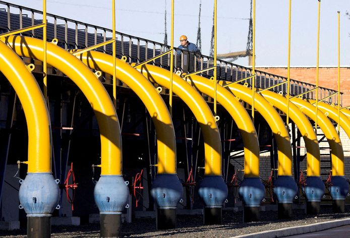 Een onderdeel van de Yamal-pijplijn, één van de pijpleidingen die Russisch gas naar Europa voert.