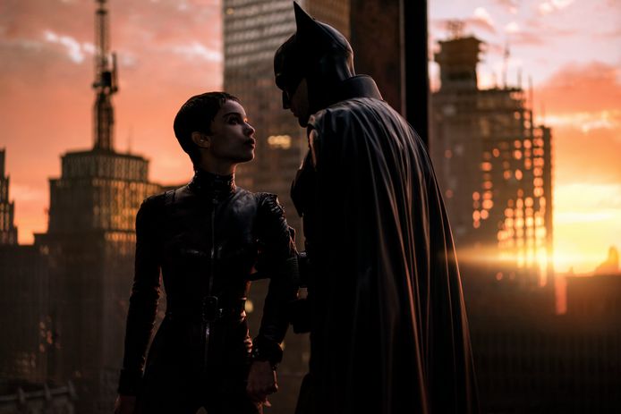 Zoë Kravitz als Catwoman en Robert Pattinson als The Batman.
