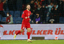Halil Dervisoglu is blij met zijn doelpunt.