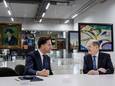 Premier Mark Rutte en de Duitse bondskanselier Olaf Scholz in het Depot Boijmans Van Beuningen waar een overleg tussen Nederlandse kabinetsleden en Duitse collega's plaatsvindt.