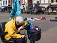 De actie van afgelopen maandag op de Markt in Delft.