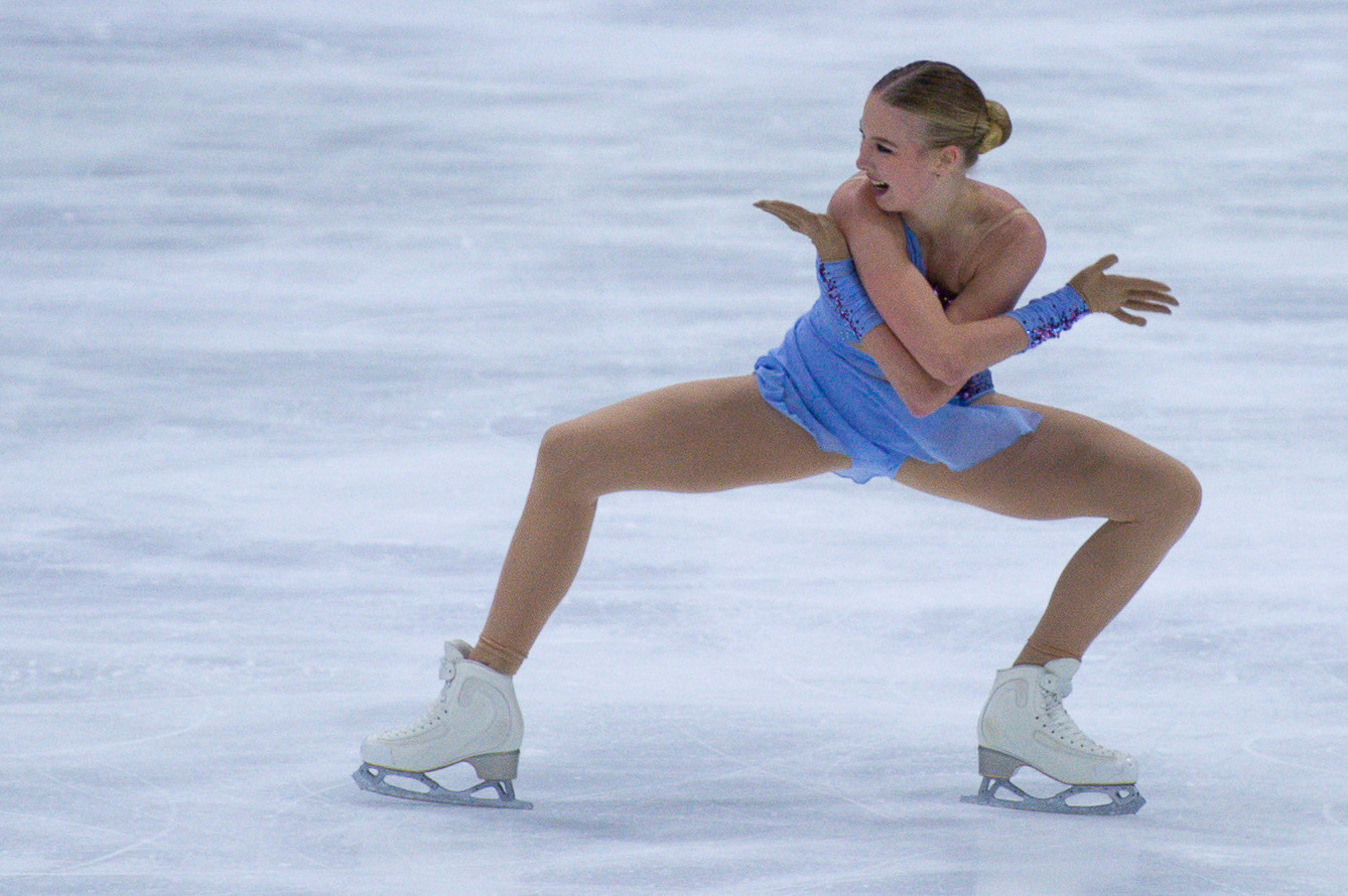 Lindsay van Zundert in actie tijdens haar winnende kür in Dortmund. Ze kan de Olympische Spelen amper nog mislopen.
