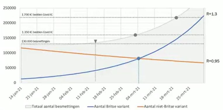 De kruisende lijnen van Kuipers, 19 januari. Beeld Landelijk Netwerk Acute Zorg