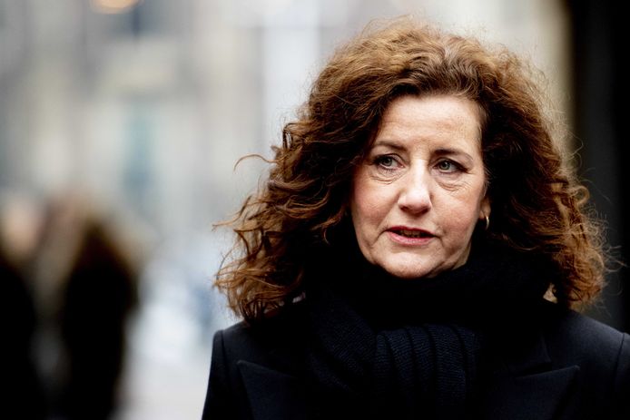 Ingrid van Engelshoven (D66) komt aan op het Binnenhof.