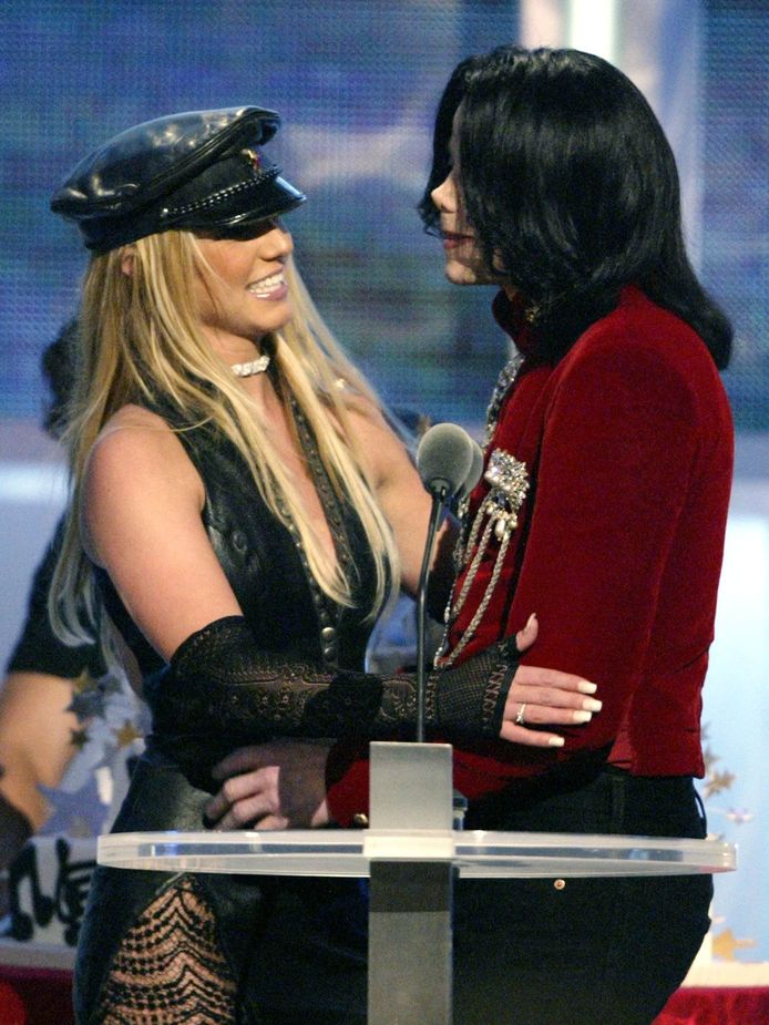 Britney Spears en Michael Jackson tijdens de MTV Video Music Awards in 2002
