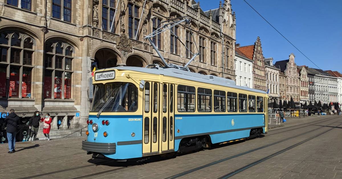 Nostalgie Iconische Gentse Blauwe Trams Tuffen Opnieuw Door