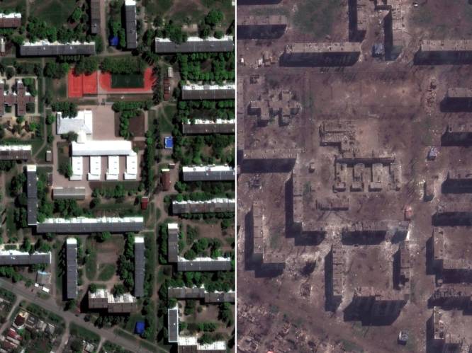 Satellietbeelden tonen impact van wrede gevechten op Bachmoet: “Geen aardbeving of meteoriet, wel de Russen”